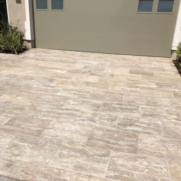 Drive way tile installation